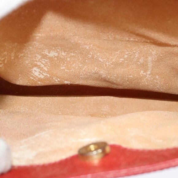 GUCCI Bamboo Hand Bag Leather Red Gold - Picture 9 of 15